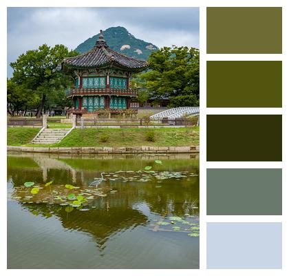 Hyangwonjeong Pavilion Cultural Heritage Pond Image